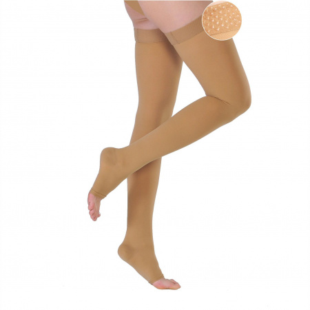Чулки компрессионные женские Интекс, 2 класс компрессии, с открытым носком, арт. ЧИО2